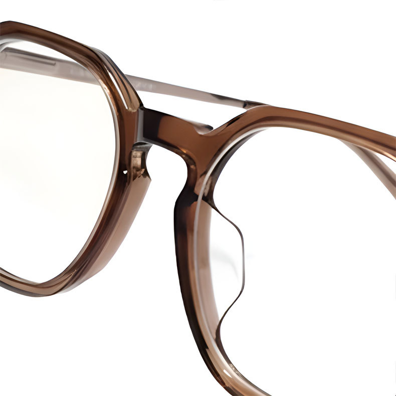 Eterlens｜レトロな多角形ウェリントン型メガネ｜度付き対応｜素顔に映える一本