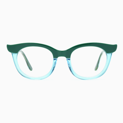 Eterlens｜派手なバイカラーブローフレームメガネ｜おしゃれで個性的