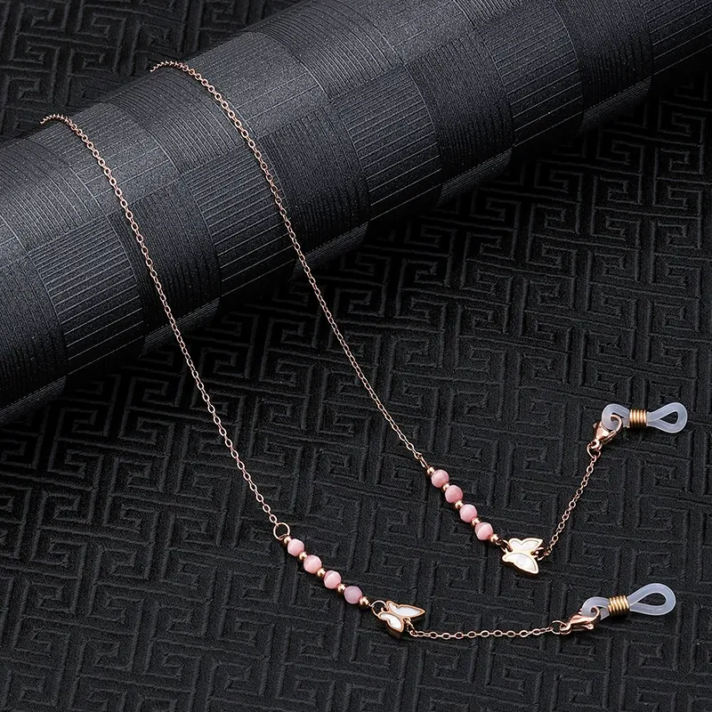 Eterlens おしゃれな純チタン製軽量眼鏡チェーン-Eterlens