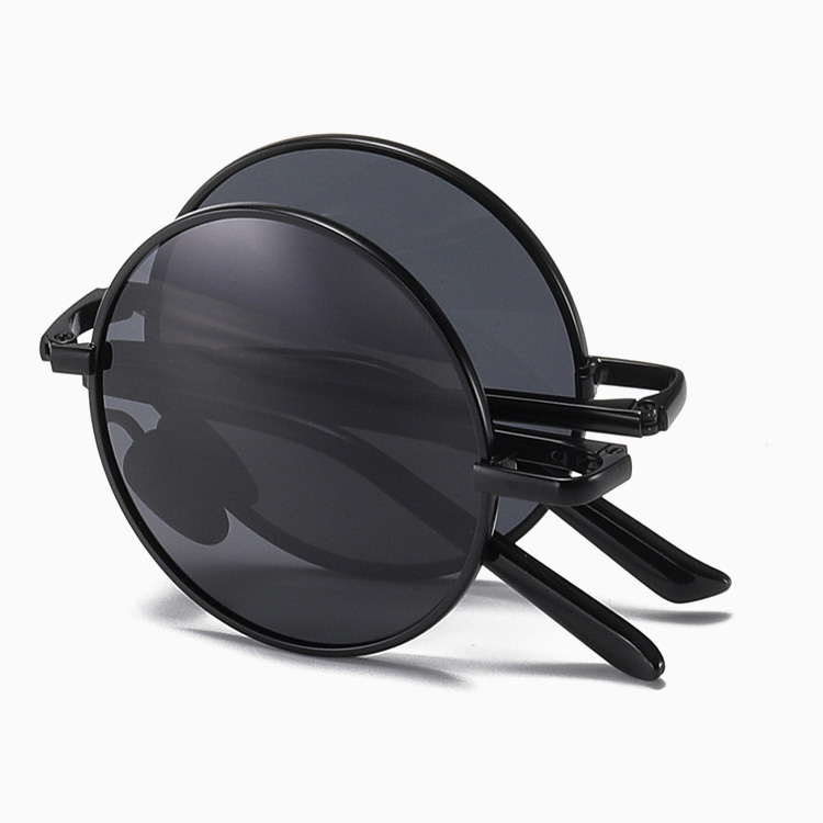 クラシックメタルラウンドフレーム | 折りたたみ  偏光調光 | メンズドライブメガネ | Round Polar - 商品画像 3/11