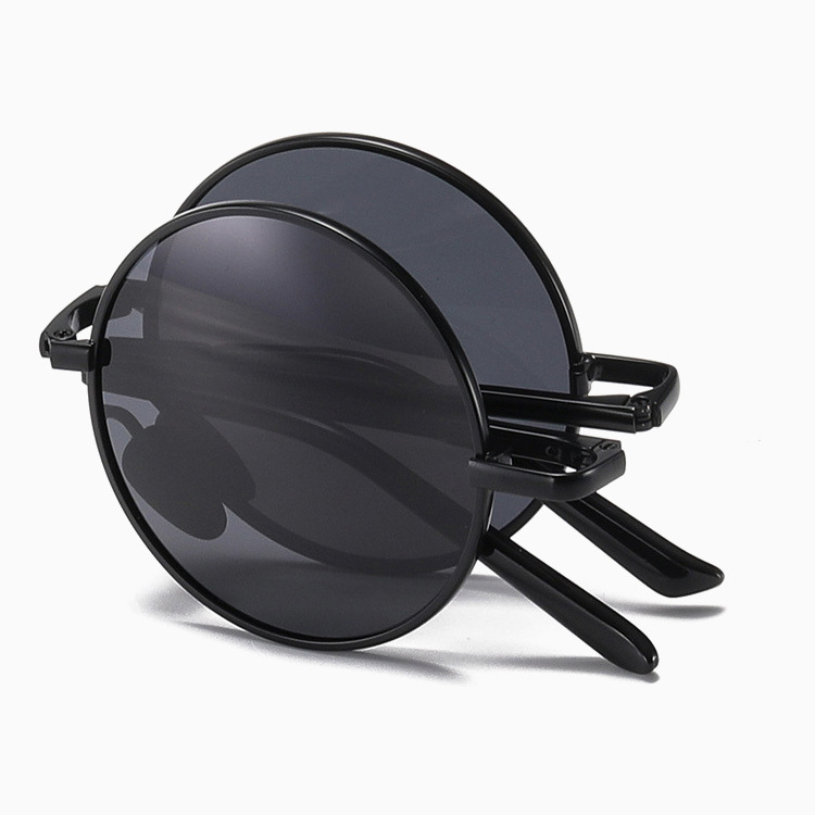 Eterlens | クラシックメタルラウンドフレーム | 折りたたみ  偏光調光 | メンズドライブメガネ-Eterlens