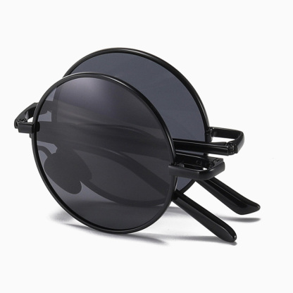 Eterlens | クラシックメタルラウンドフレーム | 折りたたみ  偏光調光 | メンズドライブメガネ-Eterlens