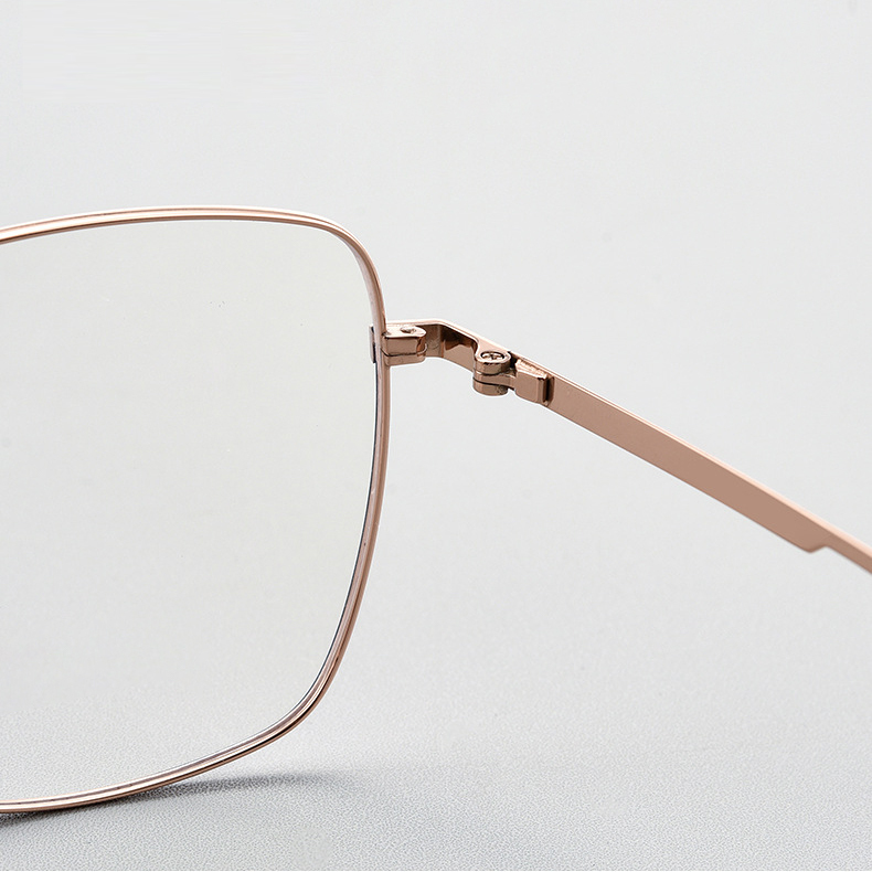 Eterlens｜ビジネス用ビッグフレームセミチタンメガネ｜度付き対応｜独特なデザイン感