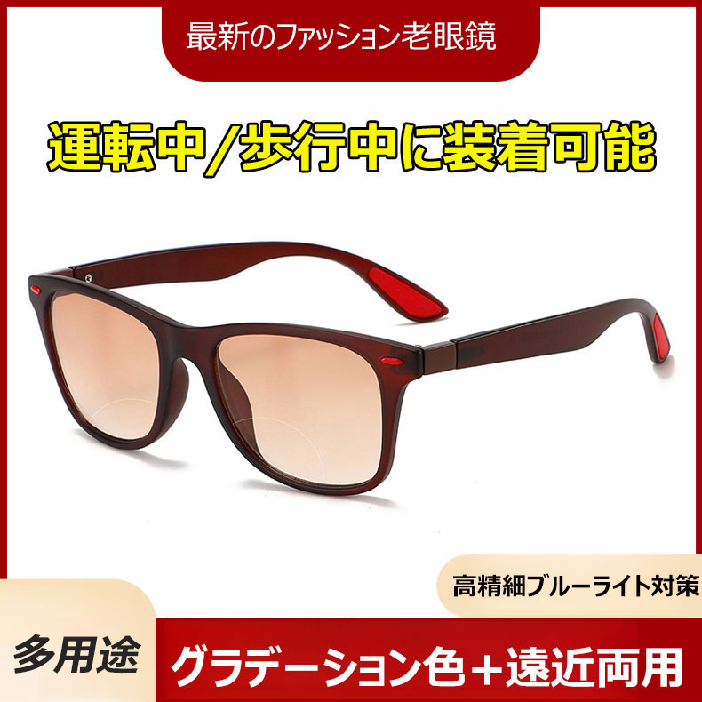 Eterlens GRAVITY 遠近両用ブルーライトカットビッグフレーム老眼鏡 - 商品画像 5/17 (Wellington Progressive)