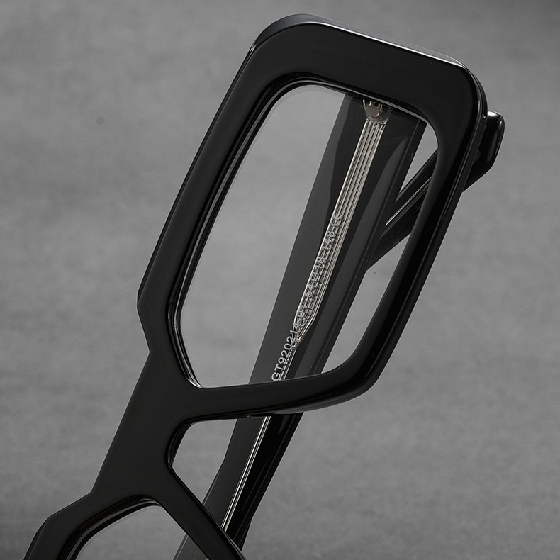 【欧米スタイル・極上の高級感】Eterlensメガネ スクエア型｜高級なアセテートフレーム｜丈夫で歪みにくい 知的な大人メガネ - 商品画像 3/11 (Round RxReady)