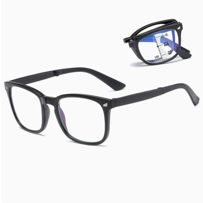 Eterlens｜クラシック大きめフレーム｜感光変色 折りたたみ多焦点｜遠近両用老眼鏡-Eterlens