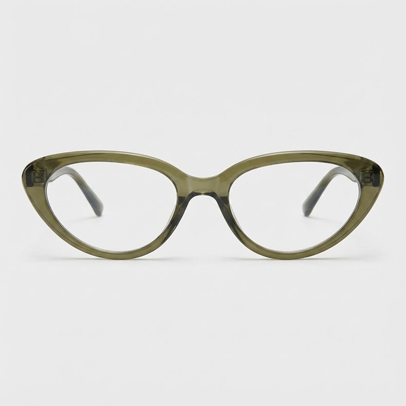 Eterlens | レトロ風フォックス型アセテートメガネ│おしゃれなデザイン