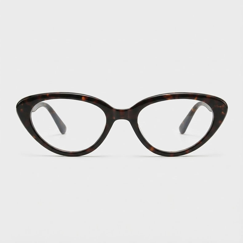 Eterlens | レトロ風フォックス型アセテートメガネ│おしゃれなデザイン