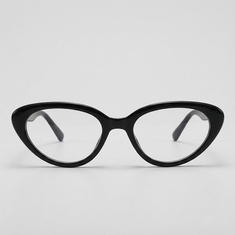 Eterlens | レトロ風フォックス型アセテートメガネ│おしゃれなデザイン