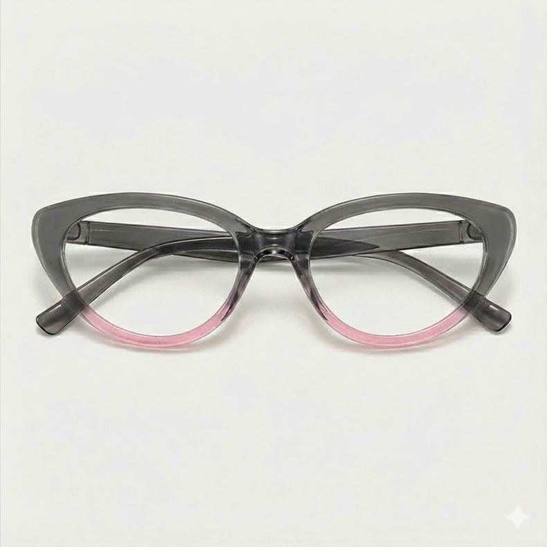 Eterlens | レトロ風フォックス型アセテートメガネ│おしゃれなデザイン