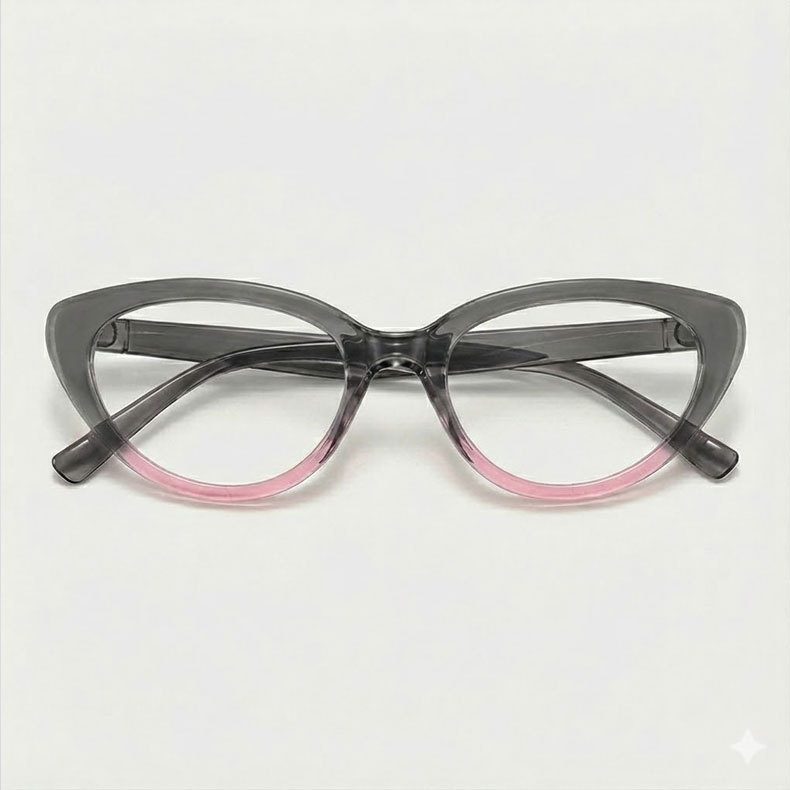 Eterlens | レトロ風フォックス型アセテートメガネ│おしゃれなデザイン