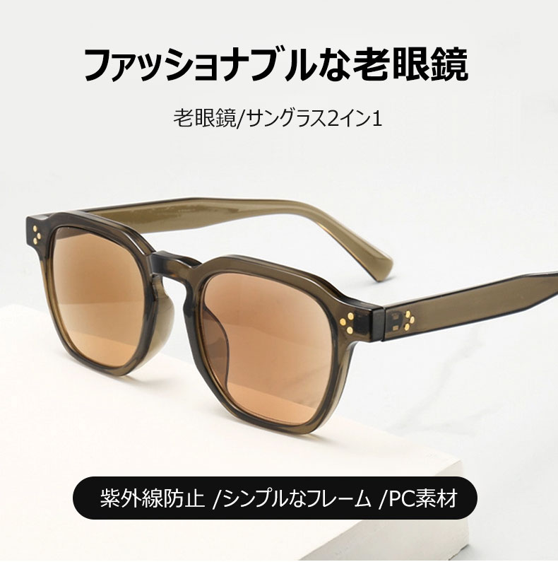 2in1紫外線防止老眼鏡｜ビッグフレーム|シンプルかつエレガント｜PC素材 | Wellington SunReader - 商品画像 2/16