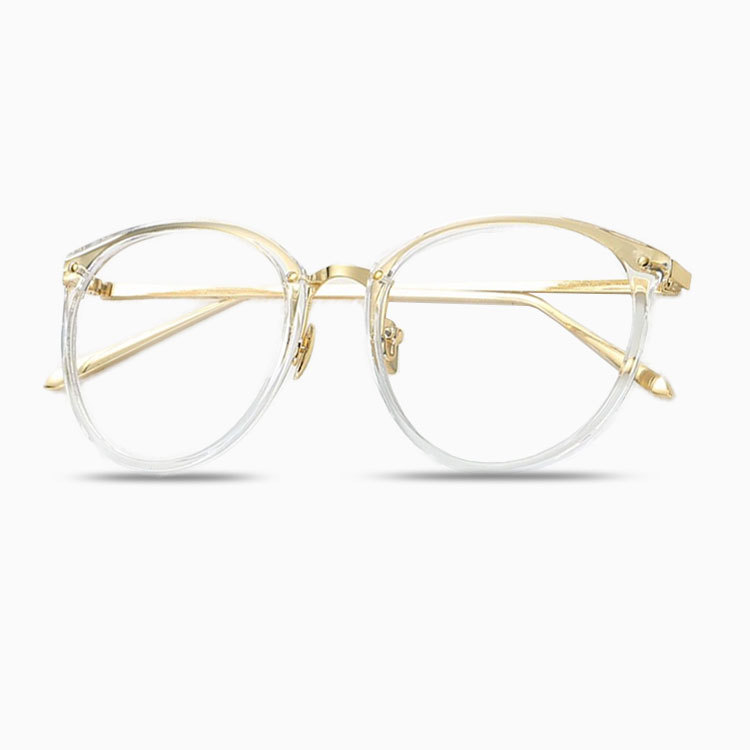 Eterlens | メタルブリッジ TR90ラウンドフレーム | ブルーライトカット | レトロ風老眼鏡-Eterlens