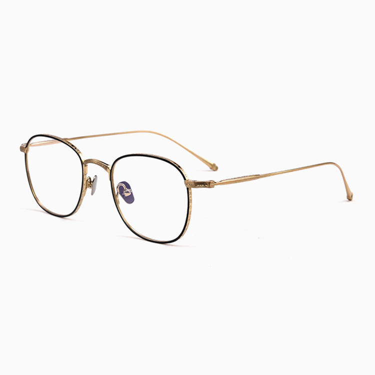 Eterlens｜レトロ風彫刻模様チタンメガネ｜度付き対応｜匠の技が光る一本