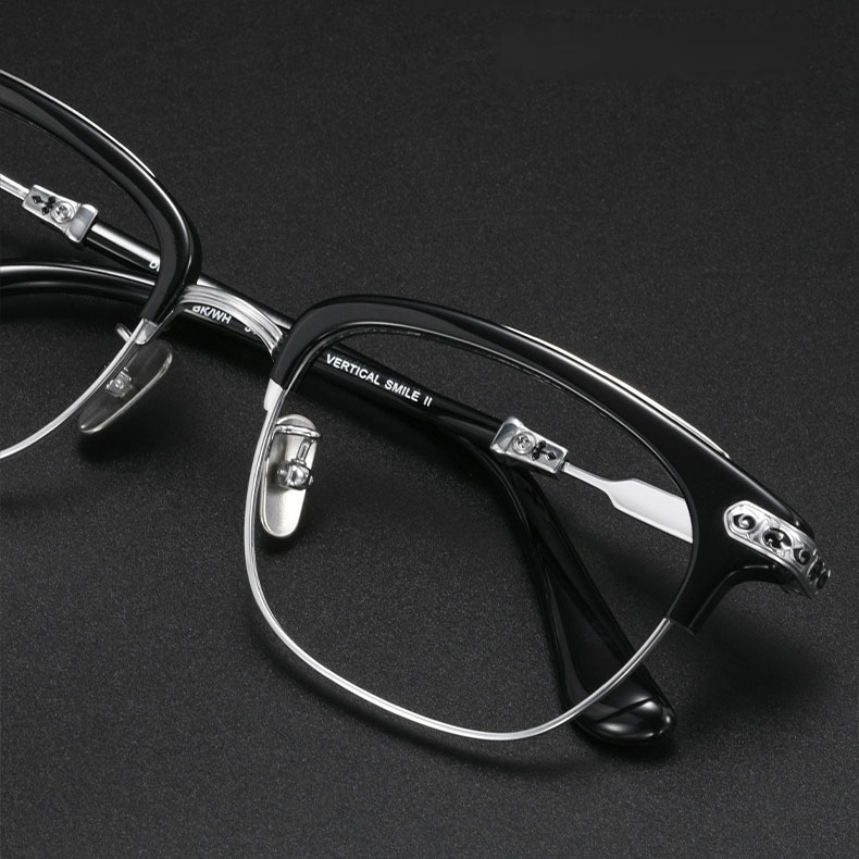 【小顔効果・レトロデザイン】Eterlens 度付きメガネ おしゃれ スクエア | 上質アセテート×チタンフレーム | レトロ・知的・男女兼用 - 商品画像 6/11 (Round RxReady)