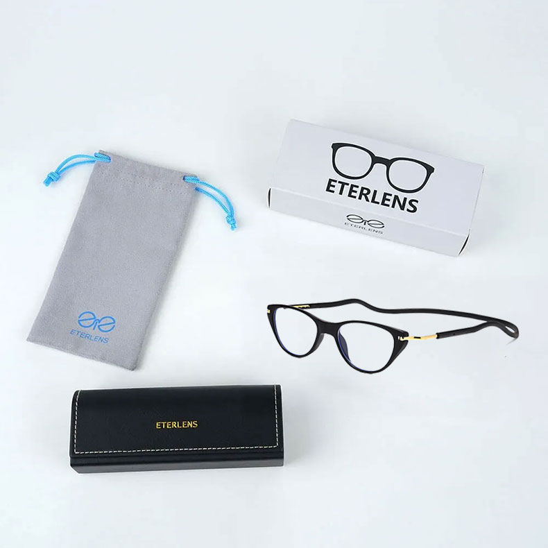 Eterlens｜キャットアイ型 マグネット式ネックリーディンググラス