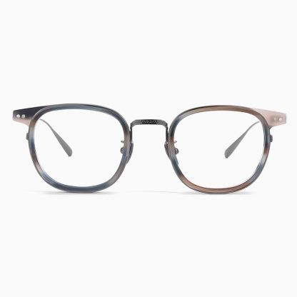 Eterlens｜高級感あふれる彫刻模様チタンメガネ｜度付き対応｜匠の技が光る一本