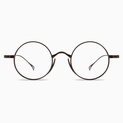 【時の円環・8.8g耐衝撃】Eterlens 職人魂が宿る『刻』コレクション | 純チタン製 極細レトロラウンド | 掛けていることを忘れる軽さ|度付き対応メガネ - 商品画像 1/19 (Round RxReady)