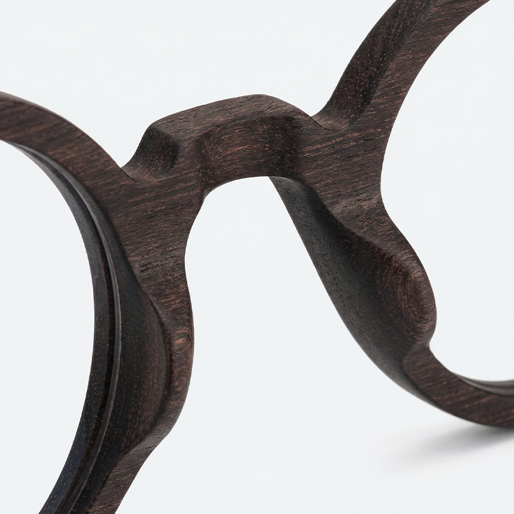 【小顔効果・知的な印象】Eterlens オーダーメイドメガネ ボストン型 | 天然木製フレーム | 度付き対応・ブルーライトカット・メンズ - 商品画像 6/7 (Boston RxReady)