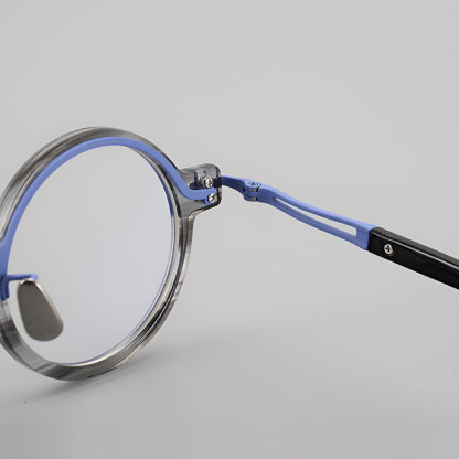 Eterlens | レトロ風ラウンド型アセテートメガネ | スタイリッシュ | オーダーメイド