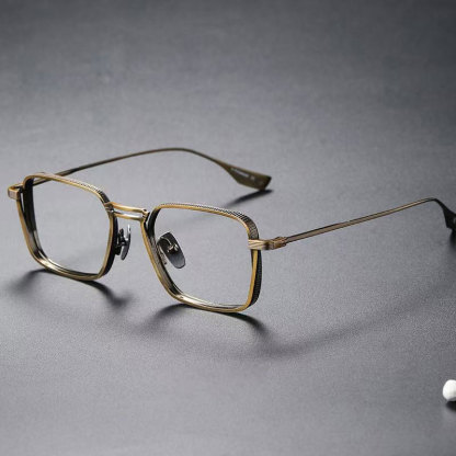 【調光・ブルーライトカット】Eterlens 老眼鏡 おしゃれ  かっこいい メンズ| 超軽量メタル UVカット 1本3役 | レトロ スクエア型 運転用サングラス