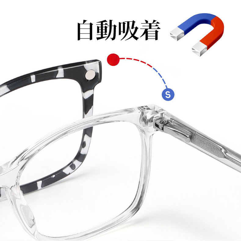 【本体1本＋フロント5枚付き】 Eterlens｜クリアビッグフレーム&着せ替えフロント5枚 3秒マグネットで顔映りチェンジ｜1本分の予算で全カラーを楽しめる