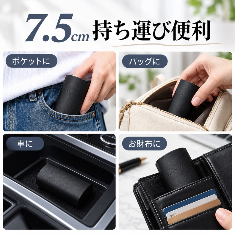 【車のキーほどのコンパクトサイズ】 Eterlens 超小型 折りたたみリーディンググラス │ ブルーライトカット対応 │スマホ・PC用 男女兼用