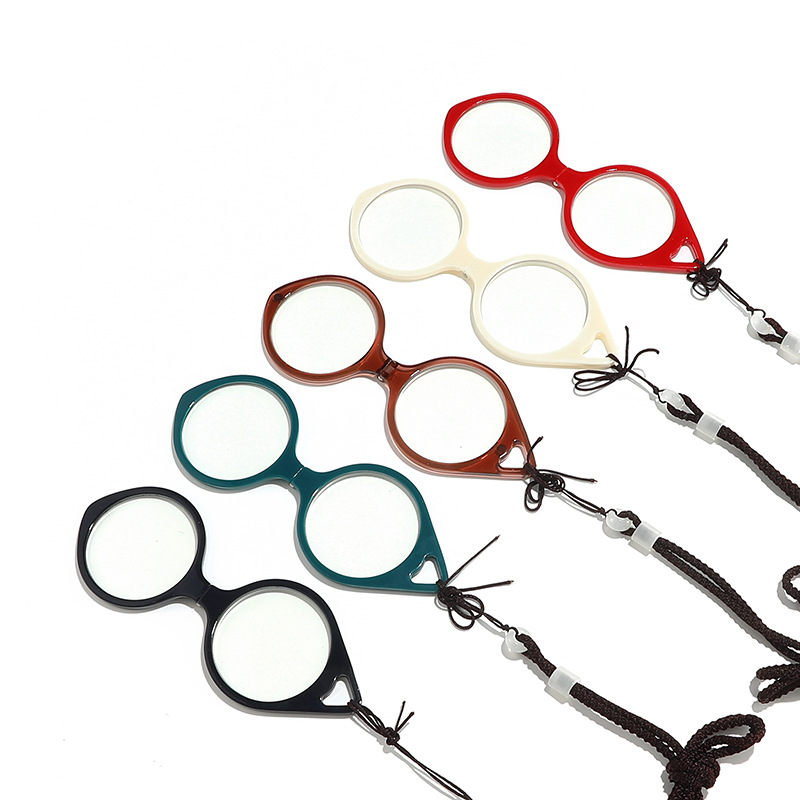 【磁石でカチッと・首掛けタイプ】 ETERLENS マグネット式リーディンググラス | 首掛けタイプ老眼鏡 | 紛失防止・置き忘れなし | 長さ調節可能 - 商品画像 7/11 (Round FoldLite)