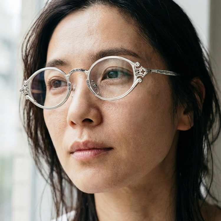 Eterlens【華やかな彫金・軽やかな掛け心地】 オーバル型メガネ｜Eterlens