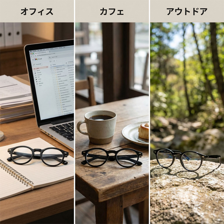 Eterlens│上品に映えるレトロなラウンド型メガネ