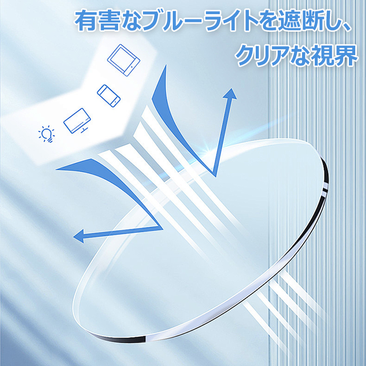 Eterlens フルリム累進多焦点ブルーライトカット老眼鏡-Eterlens