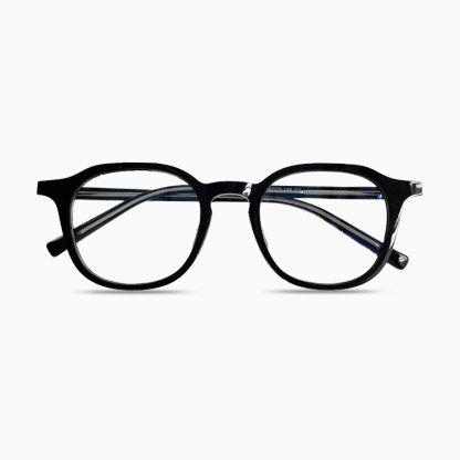 Eterlens|ボストン型小さめフレーム芯張りメガネ|レトロ感漂う