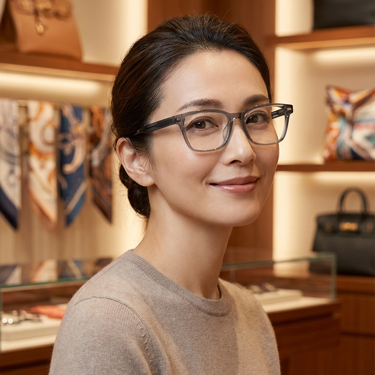 Eterlens│クラシックなスクエアフレームメガネ