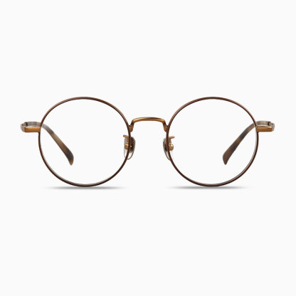 Eterlens | レトロな超軽量チタン製ラウンドフレームメガネ | 匠の技を光る一本 | オーダーメイド