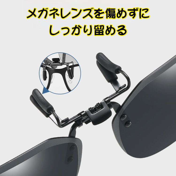 さっとサングラスになる クリップオンレンズ|耳掛けのないメガネ | Round Polar - 商品画像 5/16
