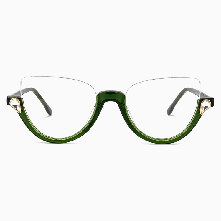 【小顔効果・高級感溢れる】Eterlens キャットアイ型メガネ｜上質素材フレーム｜度付き対応・ブルーライトカット｜レディース - 商品画像 7/8 (CatEye RxReady)