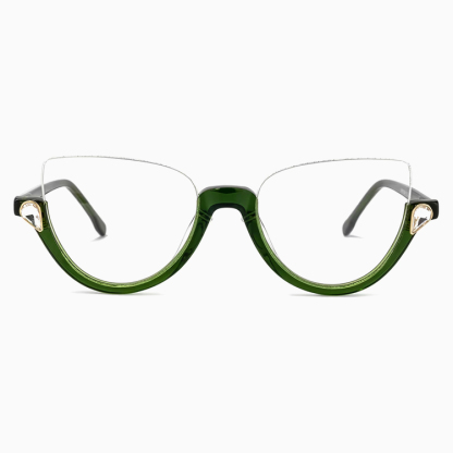 【小顔効果・高級感溢れる】Eterlens キャットアイ型メガネ｜上質素材フレーム｜度付き対応・ブルーライトカット｜レディース - 商品画像 7/8 (CatEye RxReady)