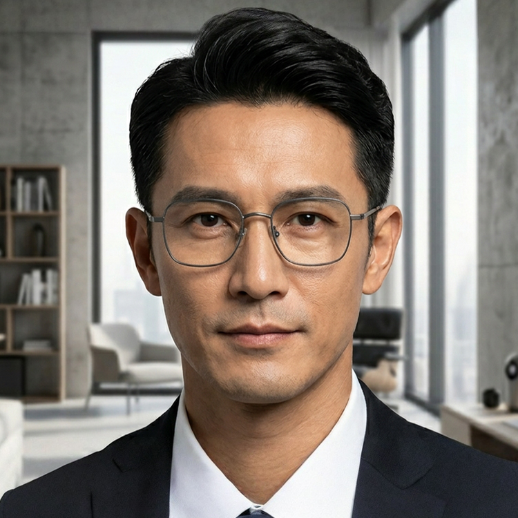 Eterlens-クラシックなメタルスクエアフレーム