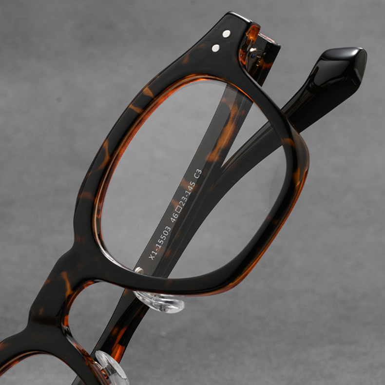 Eterlens｜超軽量アセテート製クラウンパントメガネ｜クラシックな太セル