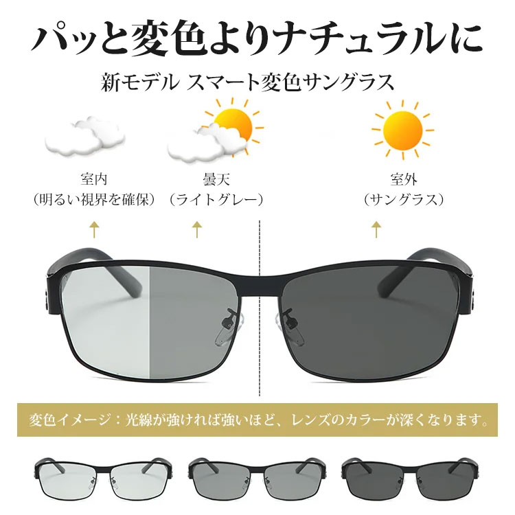 Eterlens【昼夜兼用偏光サングラス】昼夜兼用、変色、調光、アウトドア、偏光、運転、ダングラス、目を守る、アクセサリー、紫外線ガット-Eterlens
