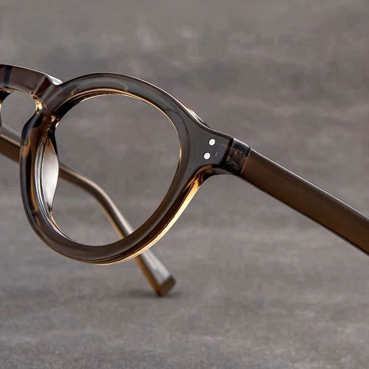 Eterlens|レトロ風ボストンフレーム|ブルーライトカット樹脂レンズ|キーホールブリッジ老眼鏡