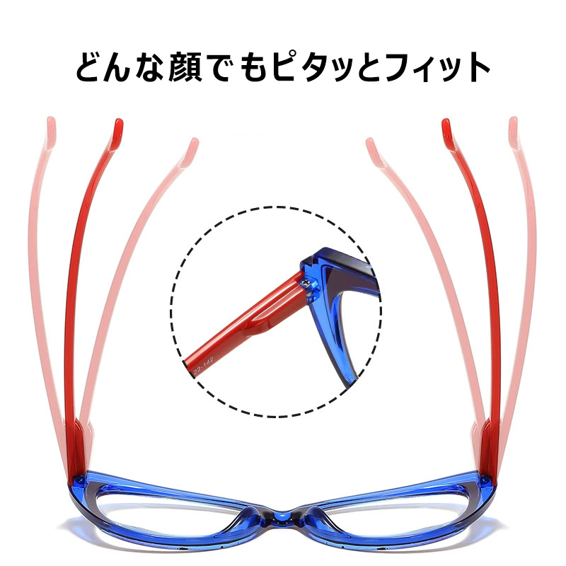 Eterlens キャットアイ ブルーライトカットフォックス老眼鏡｜お洒落で若々しく｜アウトドアファッションモデル - 商品画像 5/10 (CatEye BlueGuard)