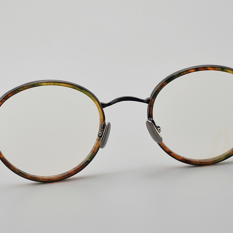 Eterlens｜レトロなラウンド型チタン製超軽量9.5gメガネ｜華奢で上品｜オーダーメイド