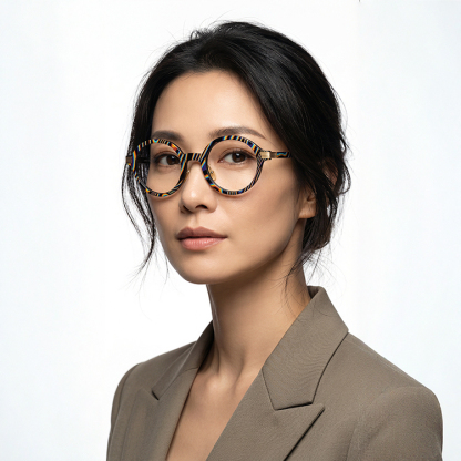 Eterlens-時の円環シリーズ木調メガネ