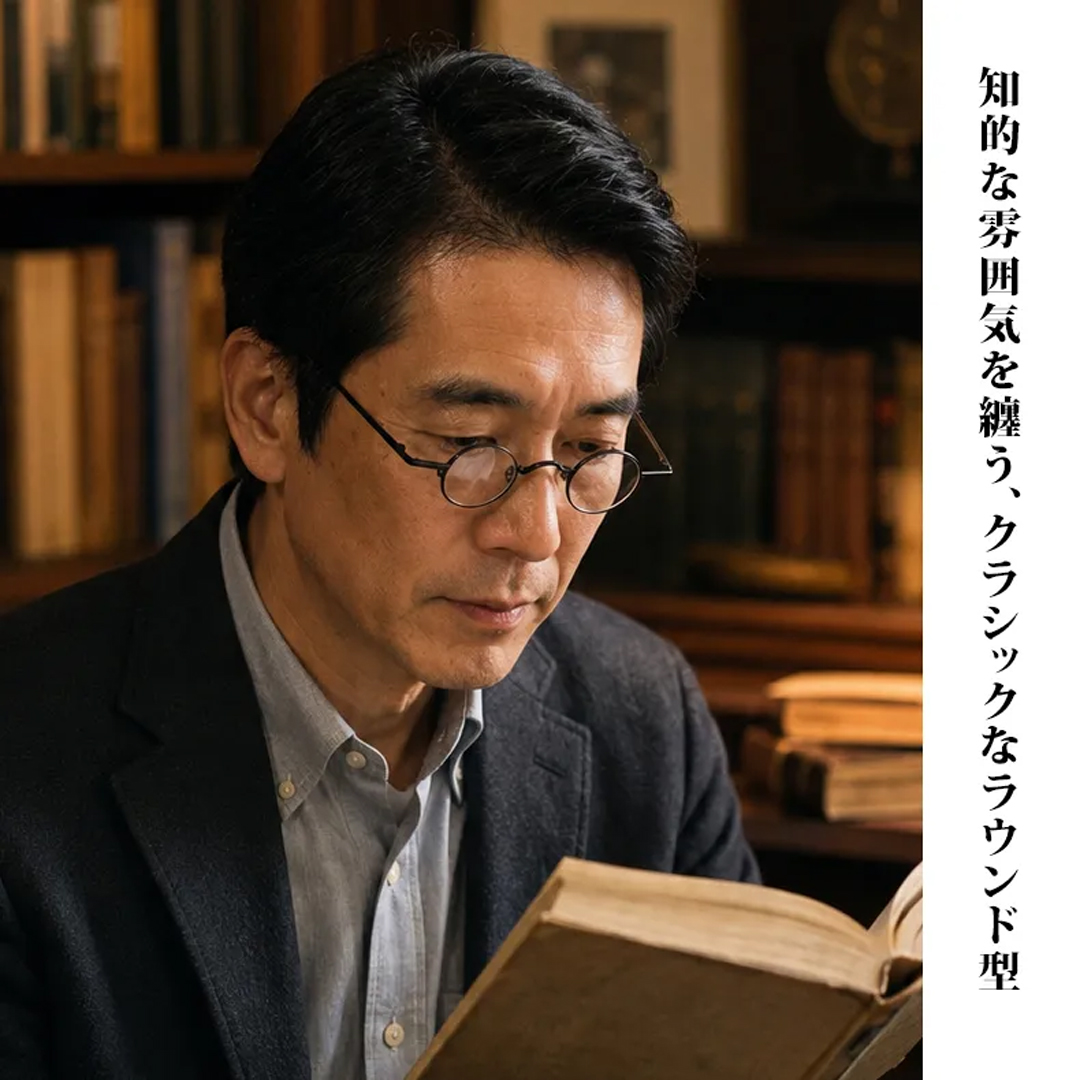 【極細軽量11.5g・極上の知性】Eterlens ラウンド眼鏡
