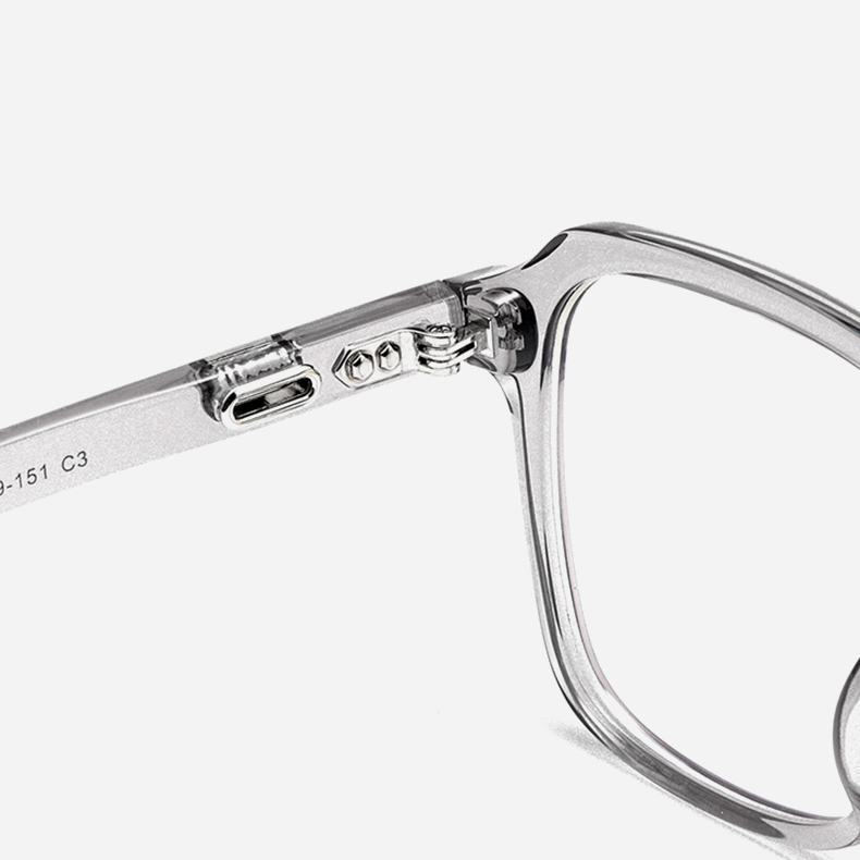 【輪郭補正・レトロモダン】Eterlens ビッグスクエアフレーム | 超軽量17.5g TR素材 | お洒落ですっぴん隠し | ブルーライトカット 度付き対応メガネ - 商品画像 5/8 (Wellington RxReady)