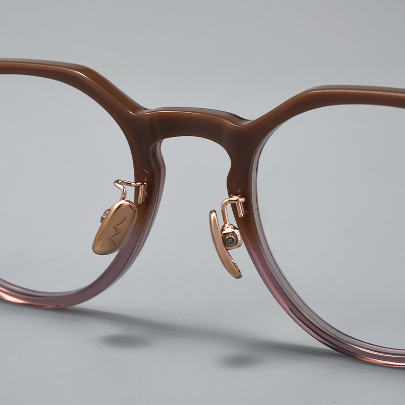 【小顔効果・ミニマルデザイン】Eterlens 度付きメガネ クラウンパント | 13.4g超軽量アセテート×チタン | 洗練されたヴィンテージ調・男女兼用 - 商品画像 9/15 (Round RxReady)