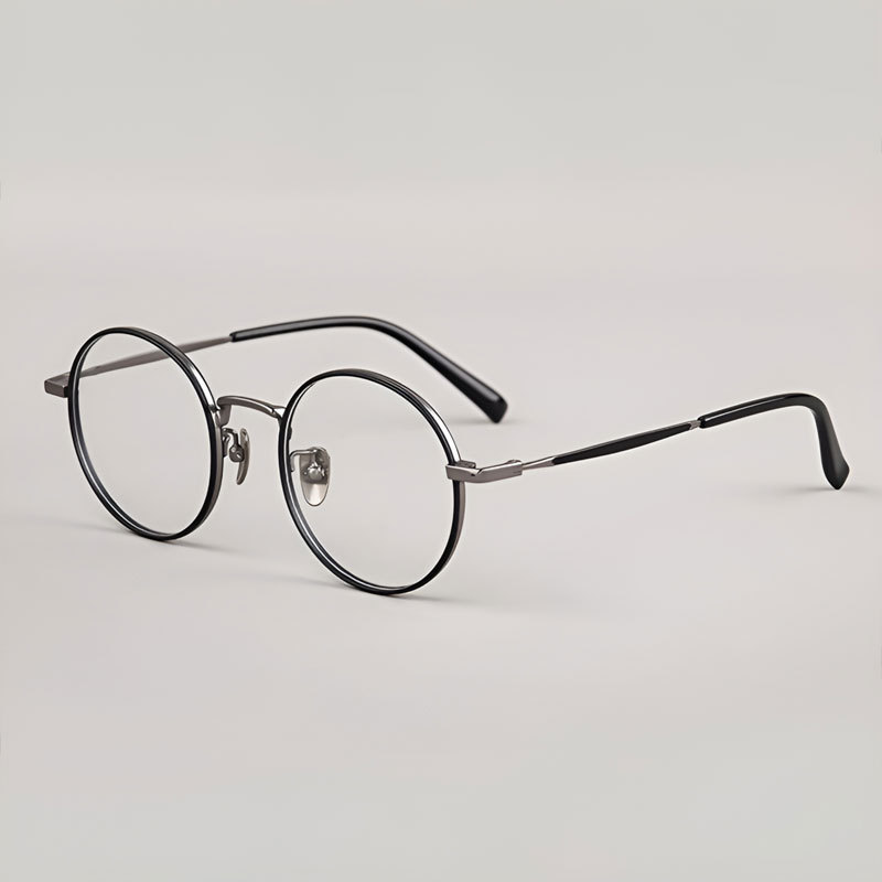 Eterlens | レトロな超軽量チタン製ラウンドフレームメガネ | 匠の技を光る一本 | オーダーメイド