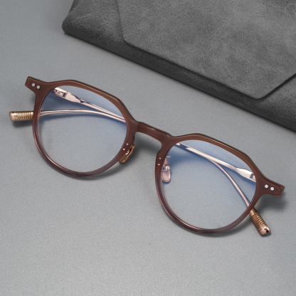 Eterlens｜クラウンパント型アセテートメガネ｜クラシックでおしゃれ｜オーダーメイド