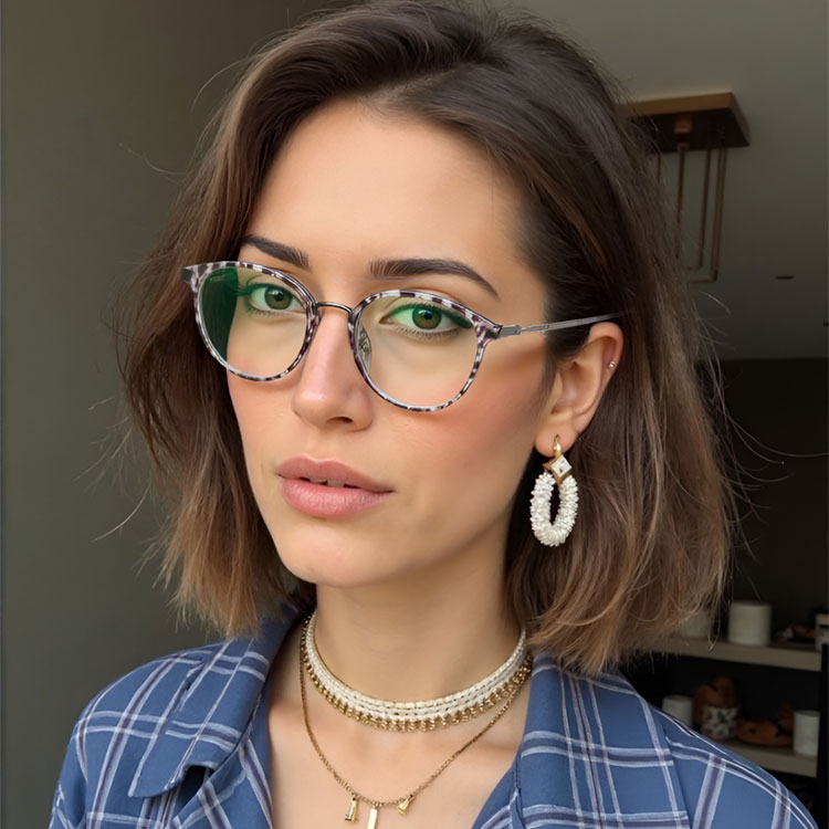 13.1g 金属ブリッジ TR超軽量 | ブルーライトカット | レトロ風老眼鏡 | Boston RxReady - 商品画像 4/10